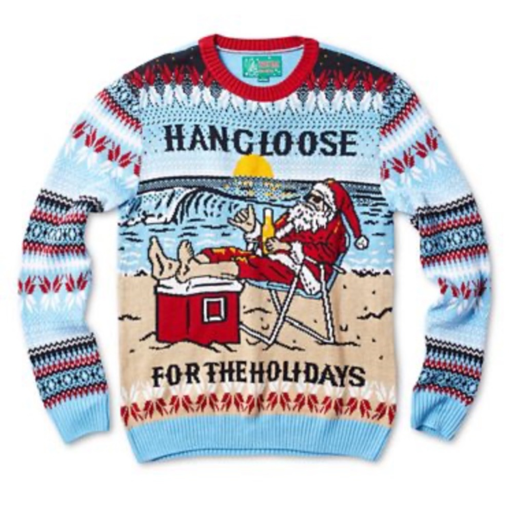 🆕 ⚡️Hang Loose 🤙 Hawaii Santa Christmas Sweater